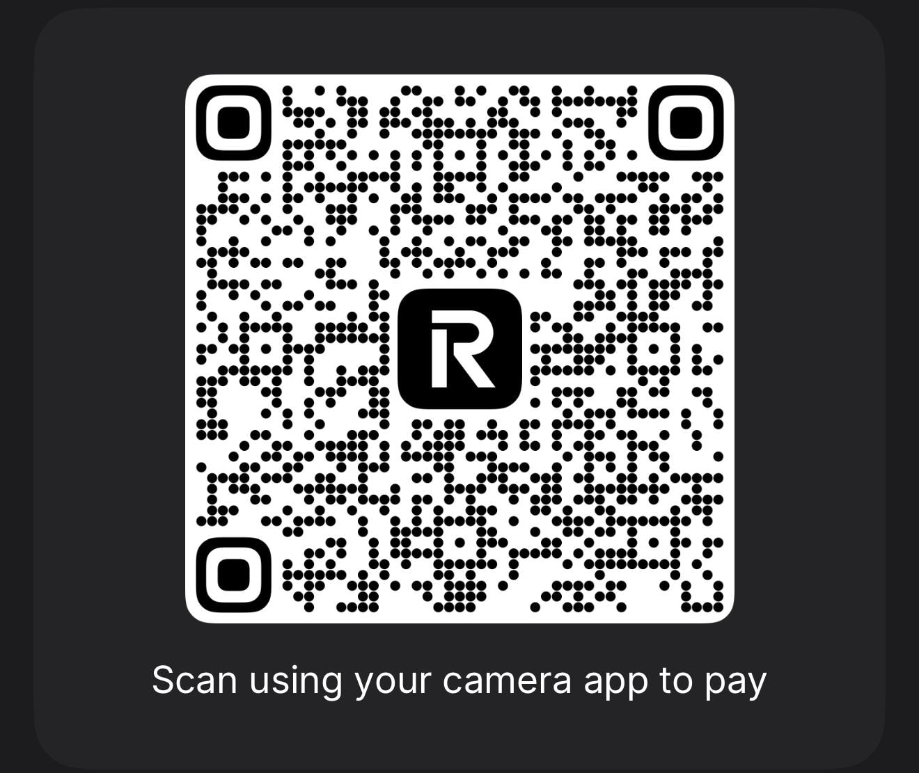 Scan QR code to pay via Revolut